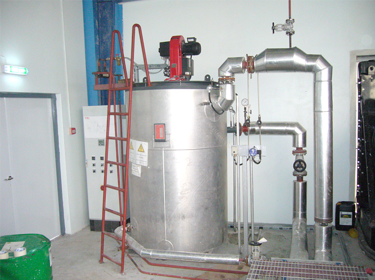 Direct fired thermal oil heater