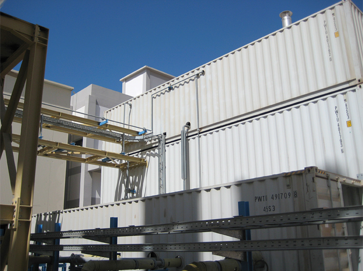 Thermal oil plant installed in container